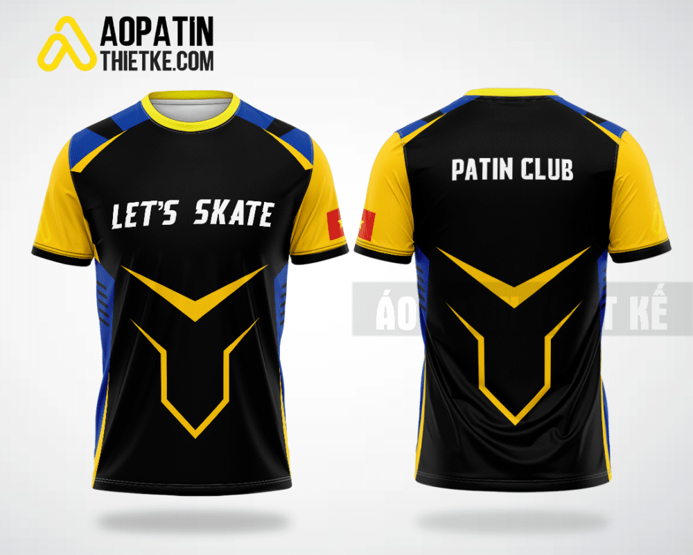 Mẫu áo đấu trượt patin trượt ván CLB Cam Ranh màu vàng thiết kế PT208
