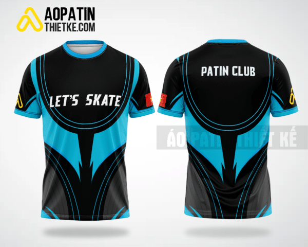 Mẫu áo đấu trượt patin trượt ván CLB Cù Lao Dung màu xanh lơ thiết kế PT262