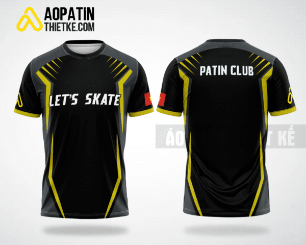 Mẫu áo giải trượt patin trượt ván CLB Củ Chi màu vàng thiết kế PT259